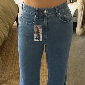 LE JEAN juliette wide leg ankle jeans in desert - BRAND NEW